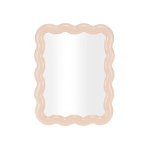 Portable Square Shape Desktop Cosmetic Mirror for Travel Pink